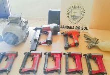 PM recolhe ferramentas abandonadas no Jardim América