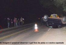 Veículo capota após colisão em Borrazópolis