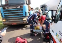 Motorista passa mal na BR-376 em Jandaia do Sul