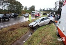 Carro capota entre Jandaia e Mandaguari