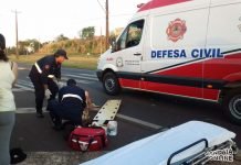 Idosa é atropelada na BR-376 em Jandaia do Sul
