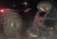 Acidente envolveu carro e trator em Marumbi