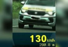 Carro de autoescola é flagrado a 130 km/h pela PRF no feriado de Natal