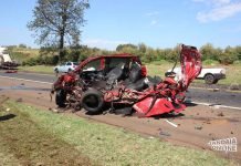 Mulher morre em colisão com carreta na BR-376 entre Jandaia e Cambira