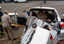 Veículo colide contra árvore em Apucarana