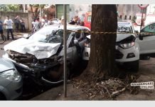 Acidente de trânsito no centro de Mandaguari resulta em danos