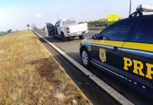 Condutor de S-10 clonada troca tiros com a PRF em Mandaguari