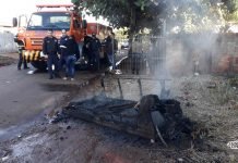 Bombeiros atendem princípio de incêndio em Jandaia