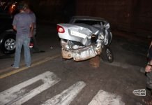 Três veículo ficam danificados em acidente com trem em Jandaia do Sul