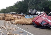 Colisão entre carro e carreta deixa dois mortos em Ibaiti
