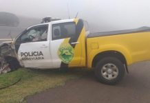 Acidente com viatura da PRE deixa uma pessoa morta na região Oeste do Paraná