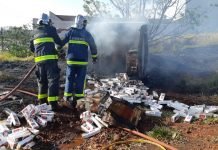 Após 14 km de perseguição e incêndio, PRF prende contrabandista em Londrina