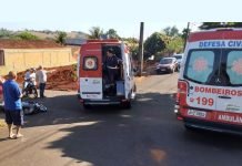 Carro x moto na Vila Rica