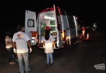 Acidente entre carro e moto na BR-369 próximo a Cooperval