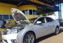 PRF recupera em Mandaguari Toyota Corolla roubado em Niterói no Rio de Janeiro