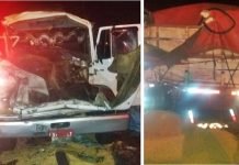 Caminhão de Marialva bateu em Ponta Grossa