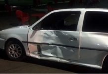Motociclista fica ferido em colisão na praça da igreja