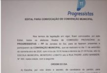 Edital de convocação do Progressistas