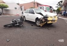 Defesa Civil atende grave acidente no centro de Jandaia