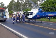 Condutor fica ferido após capotamento na BR-376 em Jandaia