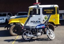 Motocicleta barulhenta é apreendida na Estrada da Amizade em Jandaia