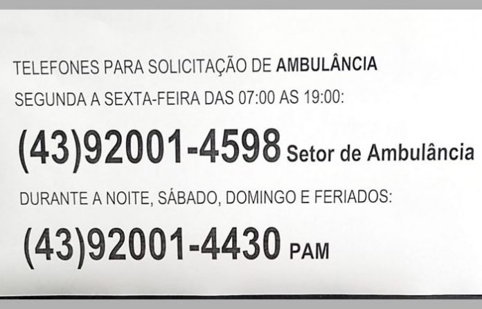 ambulancia numeros