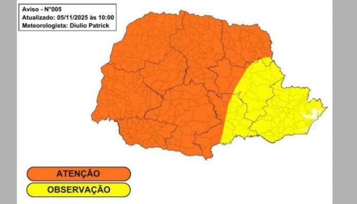 mapa tempo