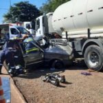 Acidente grave é atendido na entrada do Distrito São José