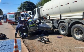 Acidente grave é atendido na entrada do Distrito São José