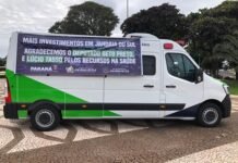 Prefeitura de Jandaia do Sul recebe ambulância do Governo do Estado