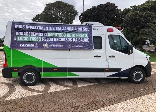 Prefeitura de Jandaia do Sul recebe ambulância do Governo do Estado