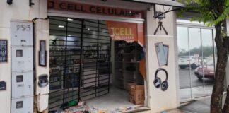 Loja de celulares é arrombada em Jandaia do Sul