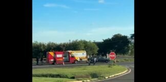 Acidente entre carro e moto deixa dois feridos em Cambira. Vítimas seriam de Jandaia do Sul
