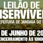 Leilão de veículos, máquinas e equipamentos já está aberto em Jandaia do Sul