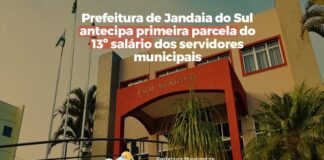 Prefeitura de Jandaia do Sul antecipa primeira parcela do 13º salário dos servidores municipais