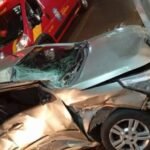 Acidente entre carro e ônibus é registrado no centro de Mandaguari
