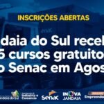 Jandaia do Sul abre inscrições para cinco cursos gratuitos de qualificação profissional