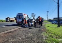 Homem é atropelado por caminhonete na BR-376, em Jandaia do Sul; estado é grave
