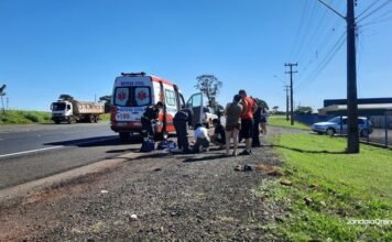 Homem é atropelado por caminhonete na BR-376, em Jandaia do Sul; estado é grave