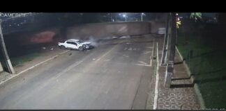 Vídeo mostra colisão entre trem e carro em Jandaia do Sul