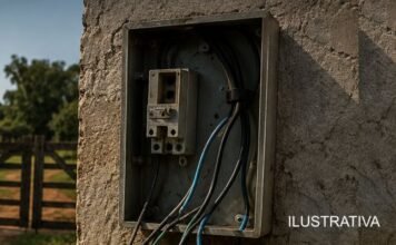 Ladrões furtam padrão de energia e cerca de 100 metros de fios em chácara de Cambira