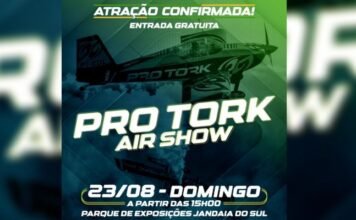 Pro Tork Air Show será atração de destaque no Agritech Rodeio Show 2026 em Jandaia do Sul