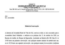 Edital de convocação – Sociedade Rural do Vale do Ivaí