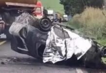 Colisão na PR-317 deixa três mortos após carro pegar fogo na região de Maringá