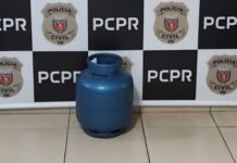 Botijão furtado do CREAS é localizado pela Polícia Civil em casa abandonada em Jandaia do Sul