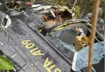 Helicóptero que seguia para Londrina cai em área de mata e deixa três feridos