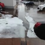 Chuva de granizo provoca alagamentos e assusta moradores em Arapongas