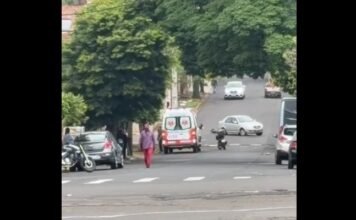 Motociclista fica ferido após atropelar gato e sofrer queda em Jandaia do Sul