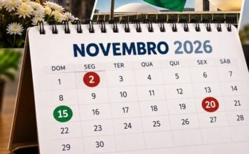 Novembro de terá feriados na segunda e na sexta-feira