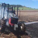 Brigada Comunitária atende incêndio em maquinário agrícola na zona rural de Jandaia do Sul